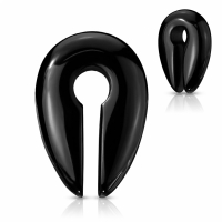 8 mm schwarzer Achat-Schlüssellochanhänger