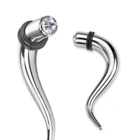 4 mm konischer Anhänger mit weißem CZ-Stein