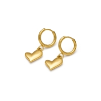 Goldene Ohrringe mit Kreuzanhänger