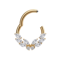 Piercing Schmetterling Blatt Clicker Ring 1,2x8