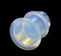 Single flared plug opalite