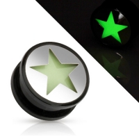 22 mm Schraubstecker, im Dunkeln leuchtender Stern
