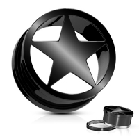 6 mm Schraubtunnel Stern schwarz