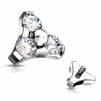 Dermal Top Dreifachstein 1,6mm weiß