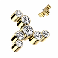 Dermal Top Swirl 1,2mm vergoldet