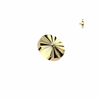 Dermal Top Kreis graviert 1,6mm Gold