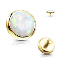 Dermal Top 4 mm Opal Gold Farbe 1,6 mm