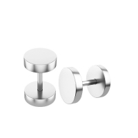 1,2 mm Stecker 8 mm silber (2 Stück)