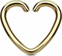 Fake Piercing Herz goldfarben