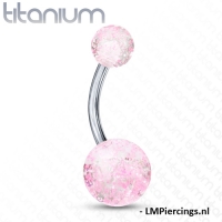 Gebogenes Piercing Titan gesprenkelt rosa