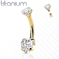 Piercing Titan Herz vergoldet