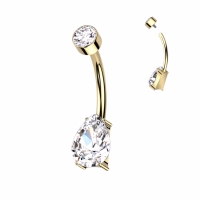 Piercing Titan Tropfen gold