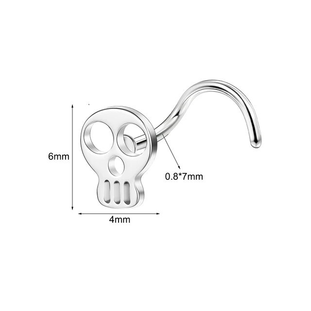 Neuspiercing doodskop Neuspiercing doodskop