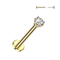 Piercing Push In Quadrat 0,8X8mm Gold