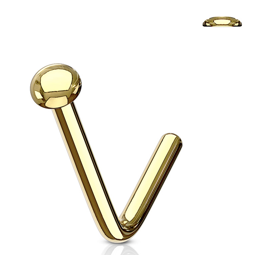 Neuspiercing L-bend flat ball 0.8x6x2 Neuspiercing L-bend flat ball 0.8x6x2