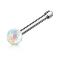 Nasenpiercing Opal weiß