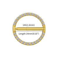 Brustwarzenpiercing Kreis gold