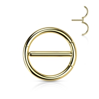 Brustwarzenpiercing Duel Scharnier goldfarben