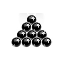 Kugel 6 mm Stern schwarz-weiß