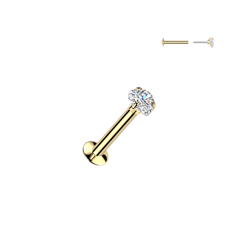 Piercing PVD hartje steen Piercing PVD hartje steen