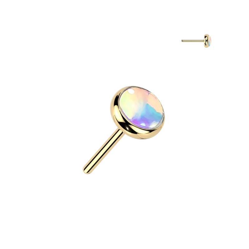 Piercing titanium TOP Iridescent push in Piercing titanium TOP Iridescent push in