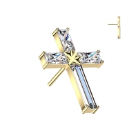 Titan-Einsteck-Musiknoten-Top ohne Gewinde, gold