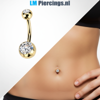 Navelpiercing titanium honeybomb