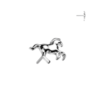 Piercing titanium TOP paard push in