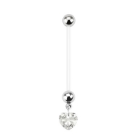 Piercing hartje wit