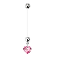 Piercing Herz rosa