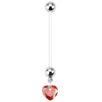 Piercing Herz rot