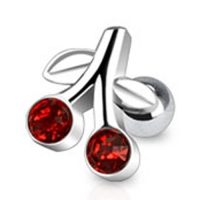 Piercing Kirschen rot
