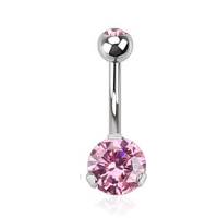 Piercing Basis Stein rosa