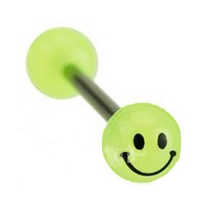 Piercing smiley groen