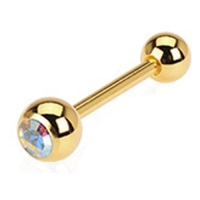 Piercing multi kleur gold plated