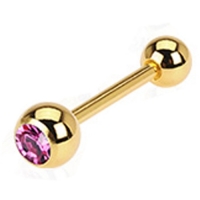 Piercing roze gold plated