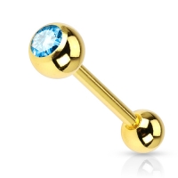Piercing Aqua vergoldet