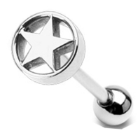 Zungenpiercing Stern