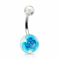 Piercing Rosenkugel Aqua