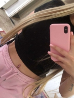 Navelpiercing dubbele hart roze