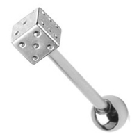 Zungenpiercing Würfel