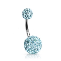Piercing ferido aqua (met epoxy laagje)