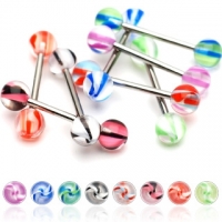 Piercing blauw/rood