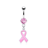 Bauchnabelpiercing rosa Schleife pink