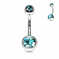 Piercing Doppelstein Aqua