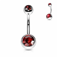 Piercing Doppelstein rot