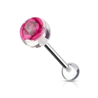 Zungenpiercing Metall rosa