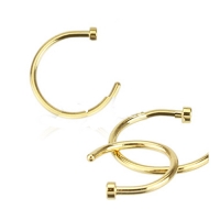 Nasenpiercing offener Ring goldfarben