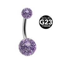 Gebogenes Piercing Titan Sprenkel lila