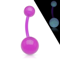 Piercing flexibles Bioplast, leuchtet im Dunkeln, lila